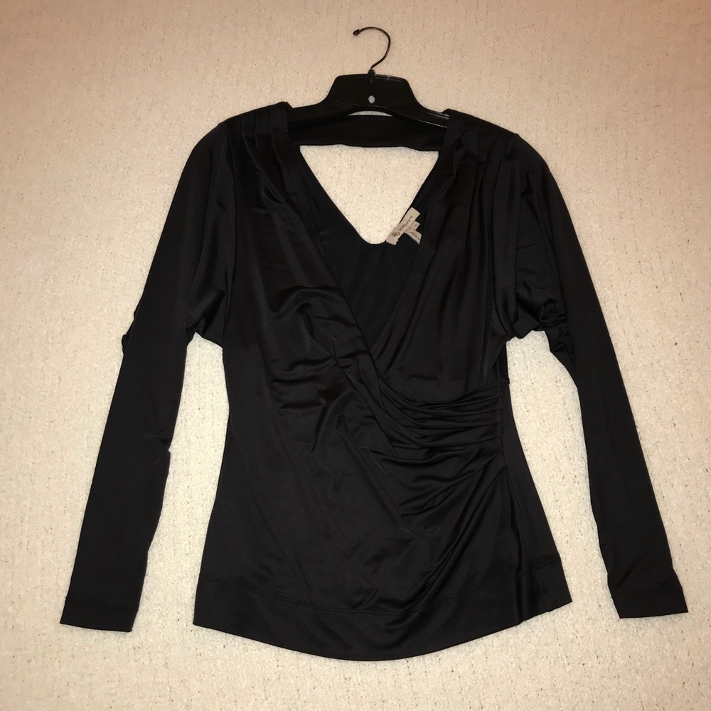 Bcbgeneration Open Back V-Neck Faux Wrap Top - image 2
